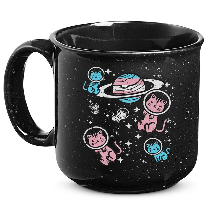 Cats In Space Transsexual Pride Month Lgbt 15oz Campfire Ceramic Mug