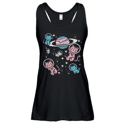 Cats In Space Transsexual Pride Month Lgbt Ladies Essential Flowy Tank