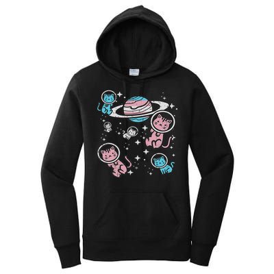 Cats In Space Transsexual Pride Month Lgbt Women's Pullover Hoodie