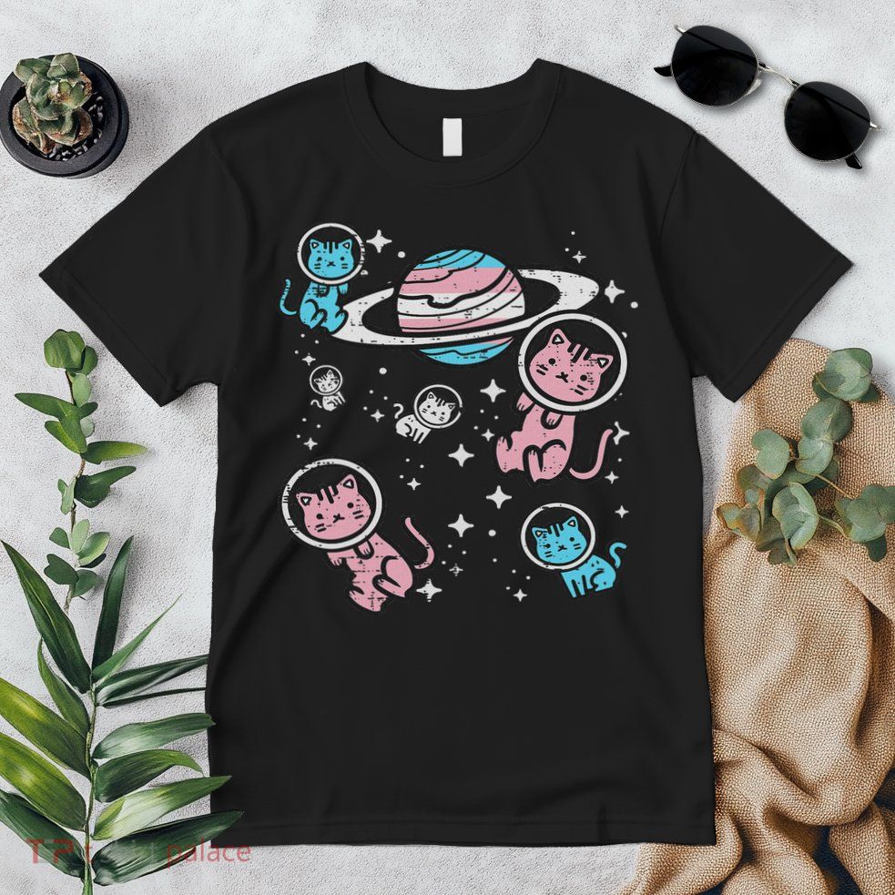 Cats In Space Transsexual Pride Month Lgbt Premium T-Shirt