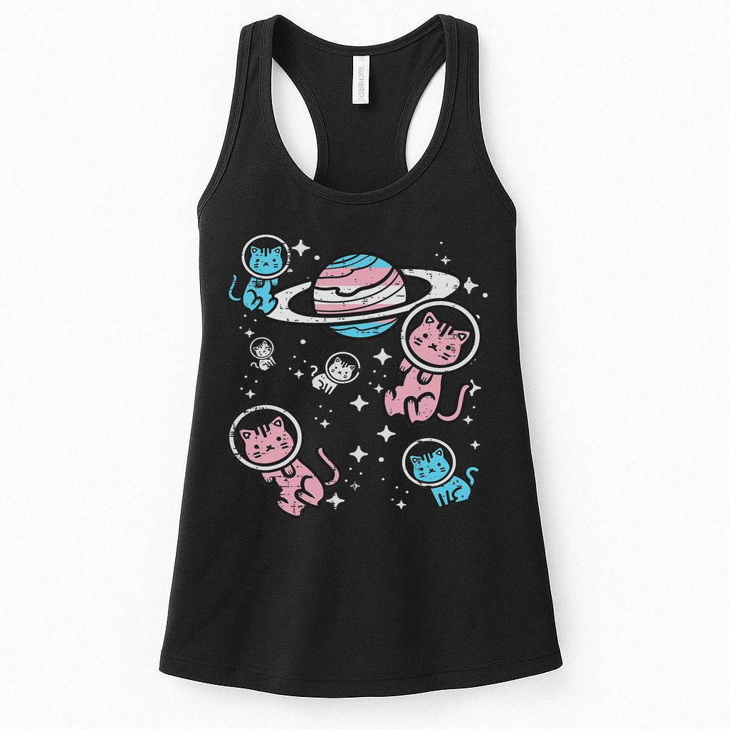 Cats In Space Transsexual Pride Month Lgbt Womens Tank Top