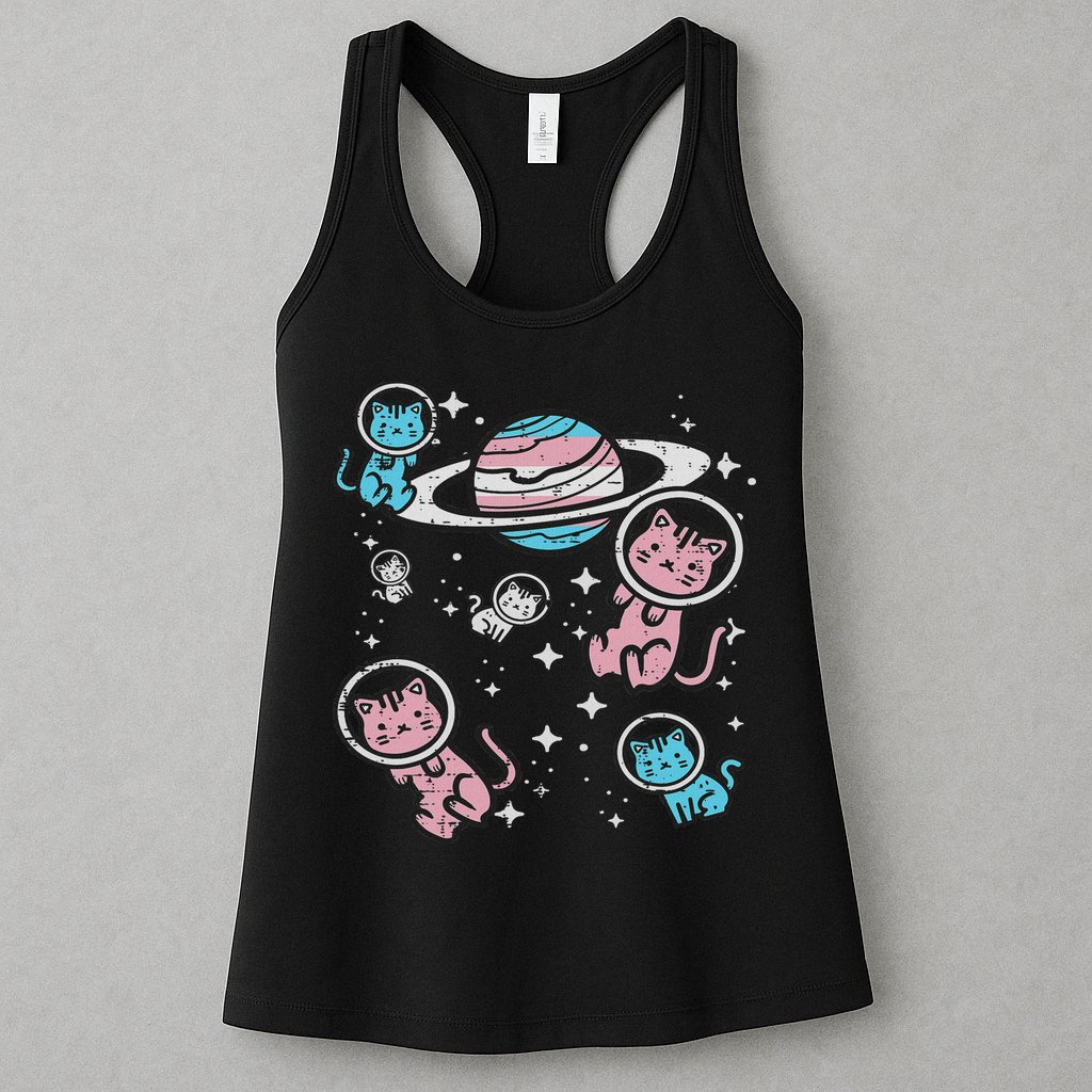 Cats In Space Transsexual Pride Month Lgbt Womens Tank Top