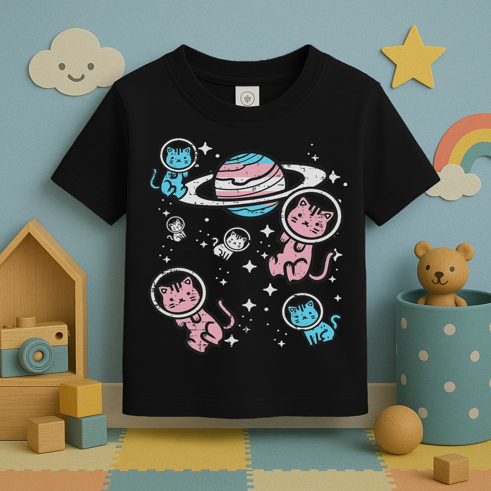 Cats In Space Transsexual Pride Month Lgbt Toddler T-Shirt