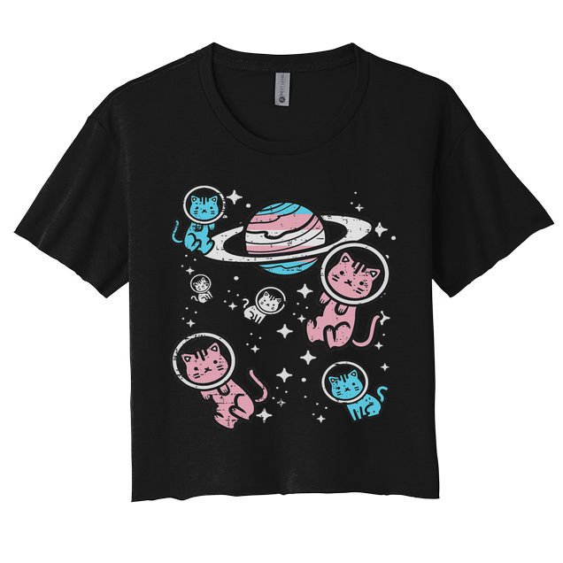 Cats In Space Transsexual Pride Month Lgbt Crop Top