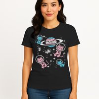 Cats In Space Transsexual Pride Month Lgbt Womens T-Shirt