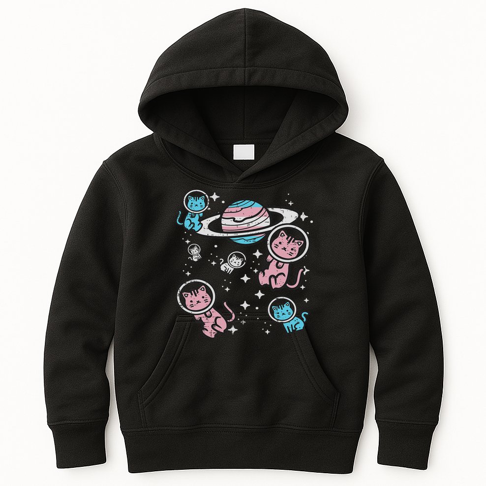 Cats In Space Transsexual Pride Month Lgbt Kids Hoodie