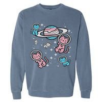 Cats In Space Transsexual Pride Month Lgbt Garment-Dyed Sweatshirt