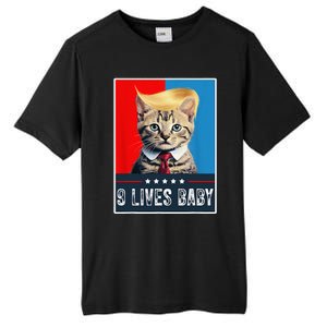 Cat In Suite With Trump Hair American Flag Nine Lives Baby Tall Fusion ChromaSoft Performance T-Shirt