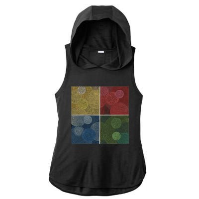 Circles In Squares Ladies PosiCharge Tri-Blend Wicking Draft Hoodie Tank