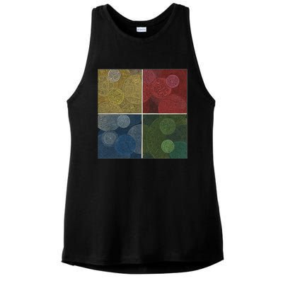 Circles In Squares Ladies PosiCharge Tri-Blend Wicking Tank