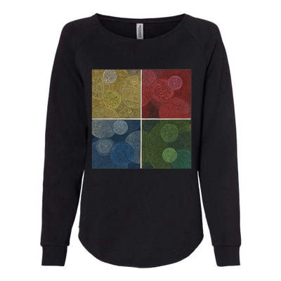 Circles In Squares Womens California Wash Sweatshirt