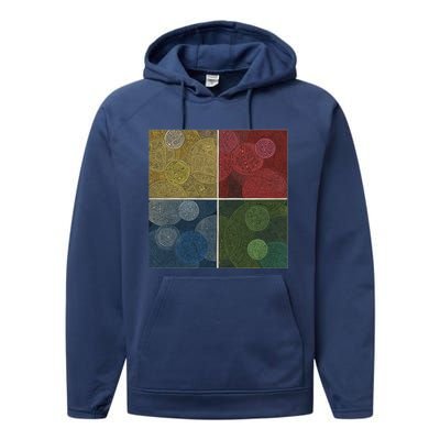 Circles In Squares Performance Fleece Hoodie