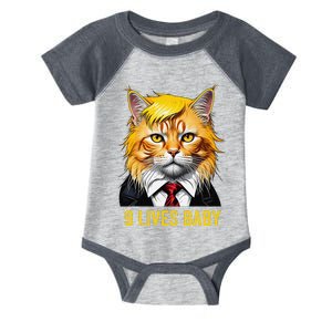 Cat In Suite With Trump Hair Nine Lives Baby Infant Baby Jersey Bodysuit