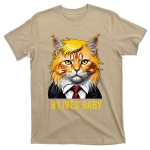 Cat In Suite With Trump Hair Nine Lives Baby T-Shirt