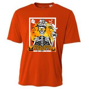 Coffee Ing Skeleton Lazy Diy Halloween Costume Meaningful Gift Cooling Performance Crew T-Shirt