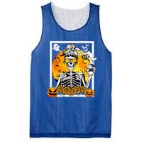 Coffee Ing Skeleton Lazy Diy Halloween Costume Meaningful Gift Mesh Reversible Basketball Jersey Tank