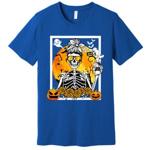 Coffee Ing Skeleton Lazy Diy Halloween Costume Meaningful Gift Premium T-Shirt