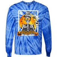 Coffee Ing Skeleton Lazy Diy Halloween Costume Meaningful Gift Tie-Dye Long Sleeve Shirt