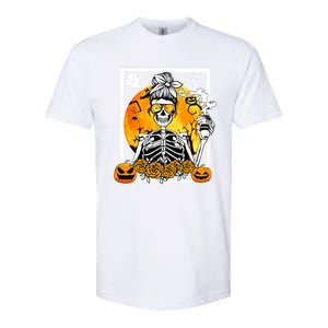 Coffee Ing Skeleton Lazy Diy Halloween Costume Meaningful Gift Softstyle CVC T-Shirt