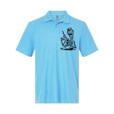 Coffee Ing Skeleton Lazy Diy Halloween Costume Gift Softstyle Adult Sport Polo