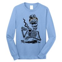 Coffee Ing Skeleton Lazy Diy Halloween Costume Gift Long Sleeve Shirt