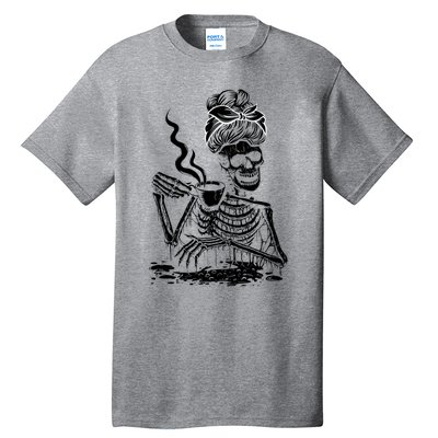 Coffee Ing Skeleton Lazy Diy Halloween Costume Gift Tall T-Shirt