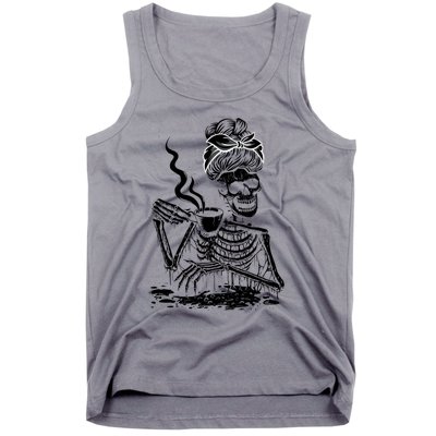 Coffee Ing Skeleton Lazy Diy Halloween Costume Gift Tank Top