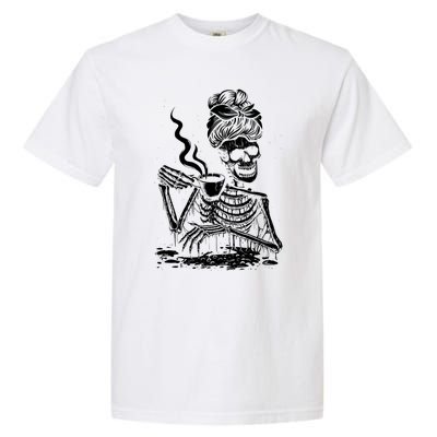 Coffee Ing Skeleton Lazy Diy Halloween Costume Gift Garment-Dyed Heavyweight T-Shirt