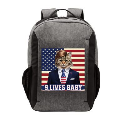 Cat In Suite With Trump Hair American Flag Nine Lives Baby Vector Backpack