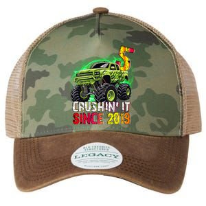 Crushin It Since 2019 5 Year Old Monster Truck Legacy Tie Dye Trucker Hat