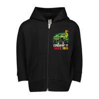 Crushin It Since 2019 5 Year Old Monster Truck Toddler Zip Fleece Hoodie