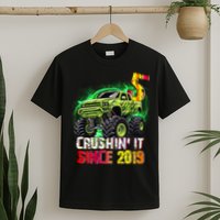 Crushin It Since 2019 5 Year Old Monster Truck T-Shirt