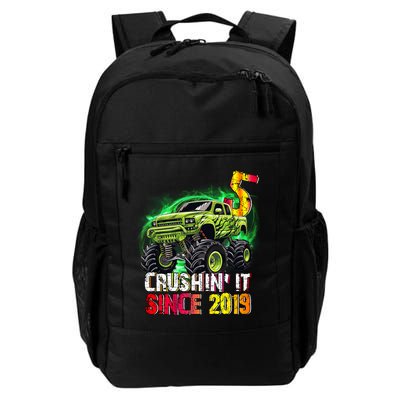 Crushin It Since 2019 5 Year Old Monster Truck Backpack
