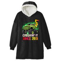 Crushin It Since 2019 5 Year Old Monster Truck Hooded Wearable Blanket