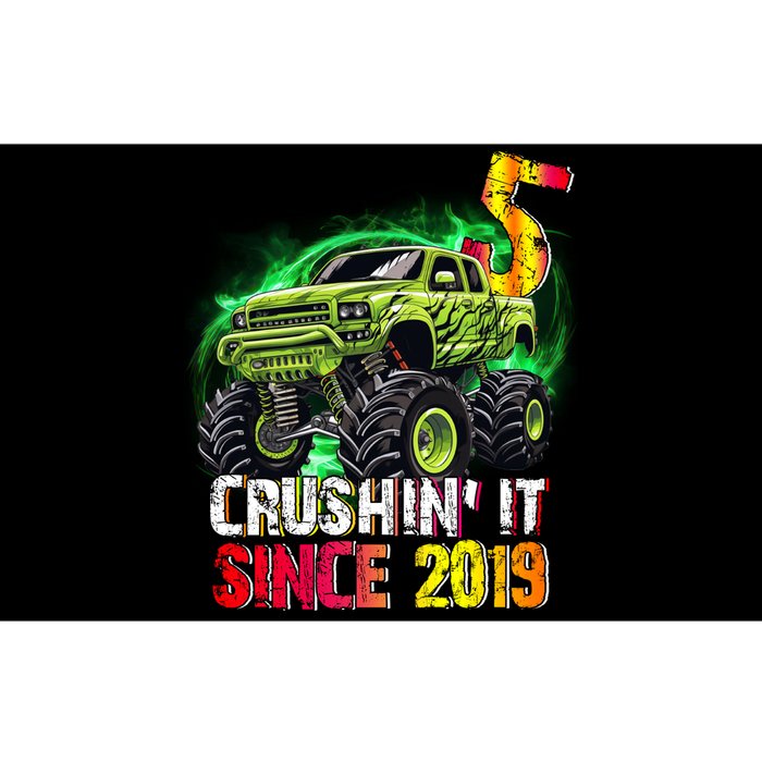 Crushin It Since 2019 5 Year Old Monster Truck Bumper Sticker