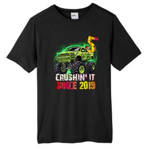 Crushin It Since 2019 5 Year Old Monster Truck Tall Fusion ChromaSoft Performance T-Shirt