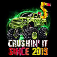 Crushin It Since 2019 5 Year Old Monster Truck 16 in Basic Backpack