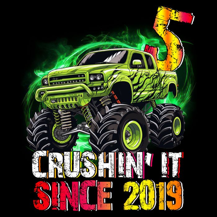 Crushin It Since 2019 5 Year Old Monster Truck 16 in Basic Backpack
