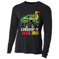 Crushin It Since 2019 5 Year Old Monster Truck Cooling Performance Long Sleeve Crew