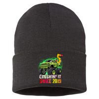 Crushin It Since 2019 5 Year Old Monster Truck Sustainable Knit Beanie