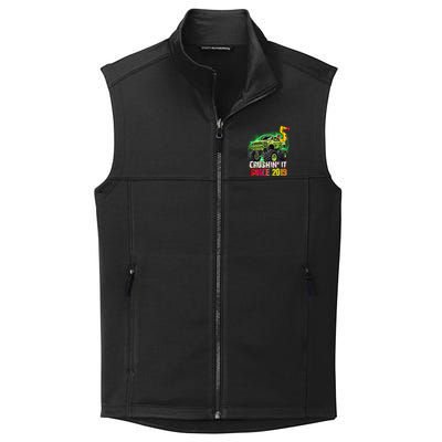 Crushin It Since 2019 5 Year Old Monster Truck Collective Smooth Fleece Vest