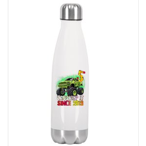 Crushin It Since 2019 5 Year Old Monster Truck Stainless Steel Insulated Water Bottle