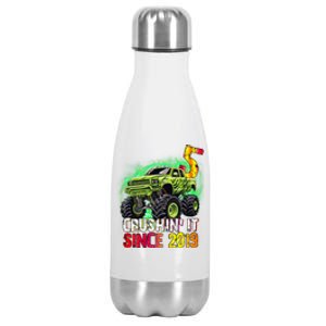 Crushin It Since 2019 5 Year Old Monster Truck Stainless Steel Insulated Water Bottle