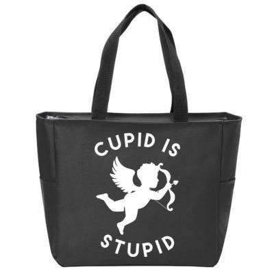 Cupid Is Stupid Anti Valentine Zip Tote Bag