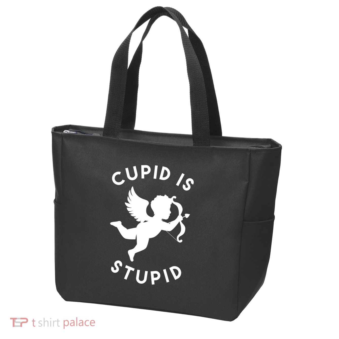 Cupid Is Stupid Anti Valentine Zip Tote Bag