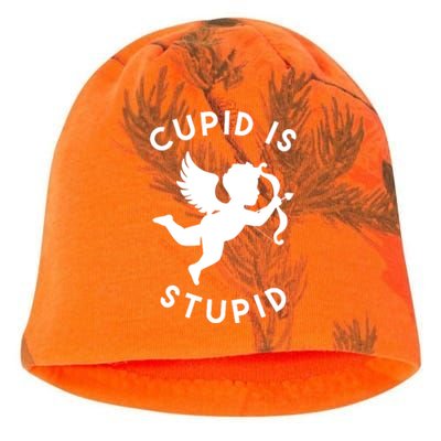 Cupid Is Stupid Anti Valentine Kati - Camo Knit Beanie