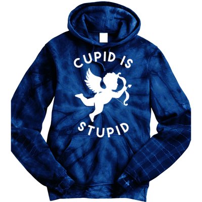 Cupid Is Stupid Anti Valentine Tie Dye Hoodie