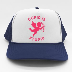 Cupid Is Stupid Anti Valentine Trucker Hat