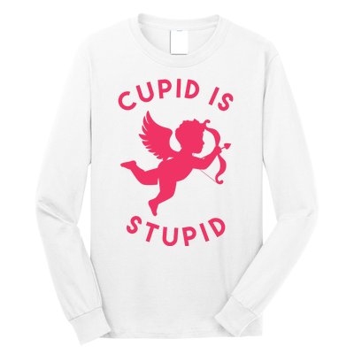 Cupid Is Stupid Anti Valentine Long Sleeve Shirt