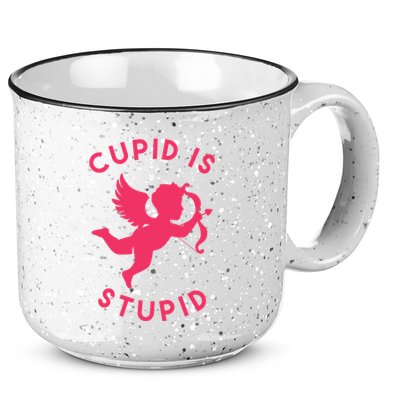 Cupid Is Stupid Anti Valentine 15oz Campfire Ceramic Mug